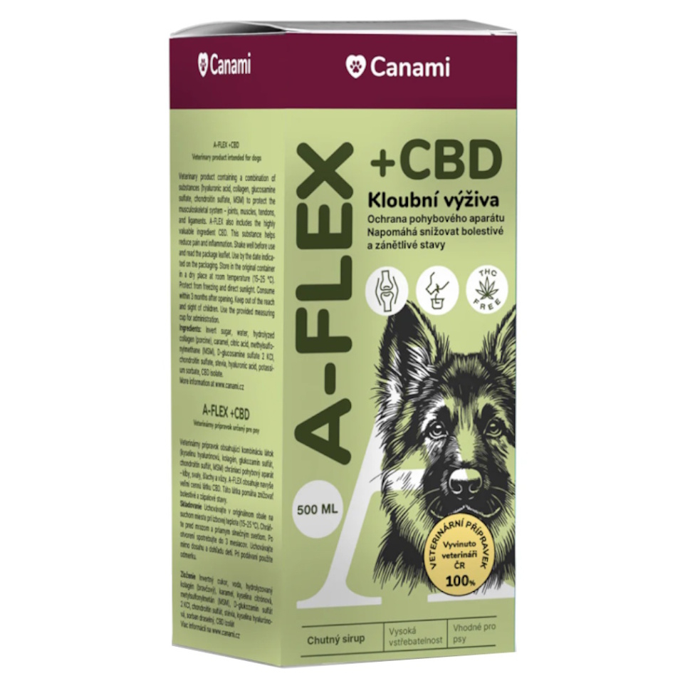 CANAMI A-Flex + CBD - kloubní výživa pro psy 500ml
