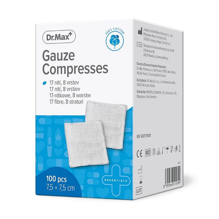 Dr. Max Gauze Compresses (gázová komprese)100 ks
