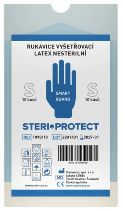 Steriwund Rukavice vyšetřovací latex nesterilní 10 ks