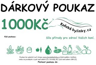Dárkový poukaz v hodnotě 1000,-Kč