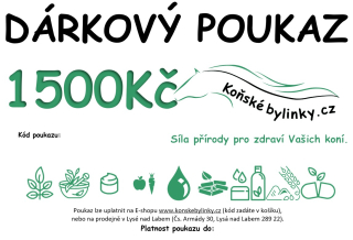 Dárkový poukaz v hodnotě 1500,-Kč